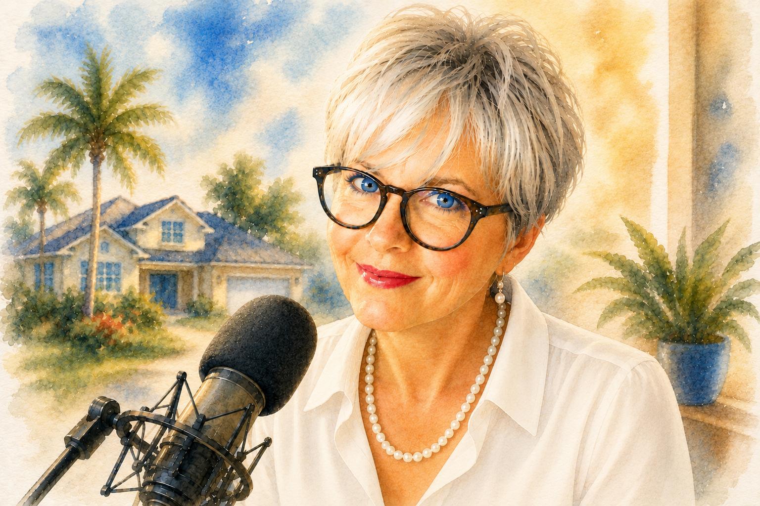 Annie, the friendly Grant Rocket guide, speaking into a microphone